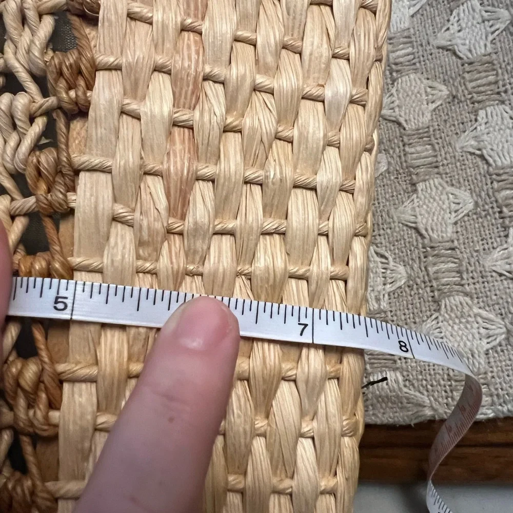 Woven Rattan Top-Handle Bag in Natural Tan